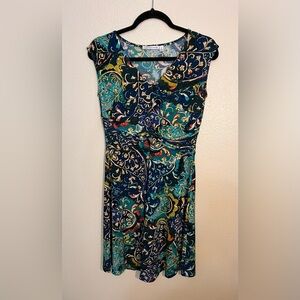 Notations Cap Sleeve Paisley Print Dress – Size S (NWOT)